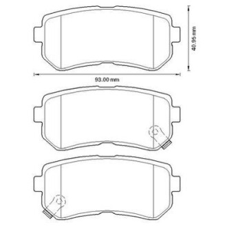 Тормозные колодки задние Hyuidai i20, i30, ix20, ix35, Tucson/KIA Sportage II, III Jurid 572604J