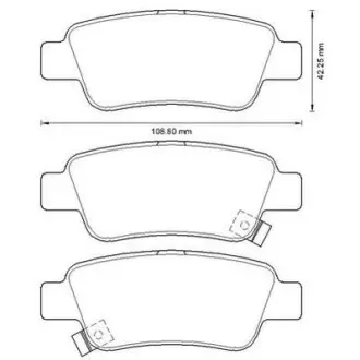 Тормозные колодки задние Honda CR-V III, IV (2007->) Jurid 572606J