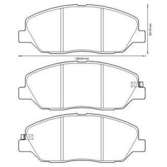 Тормозные колодки передние Hyundai Santa Fe 06-, Sorento 10- Jurid 572607J