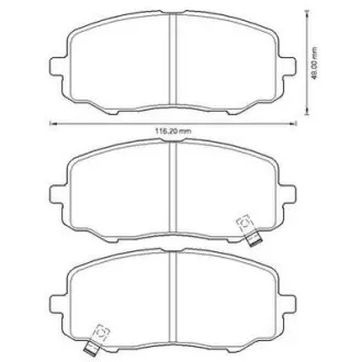 Гальмівні колодки передні Hyundai i20 I (2008-2015) Jurid 572609J