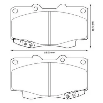 Тормозные колодки передние (15.0mm) Toyota Land Cruiser 3.4D 89-;2.4TD,4.2D 90- Jurid 572625J