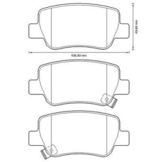 Гальмівні колодки задні Toyota Avensis (2008->) Jurid 572627J