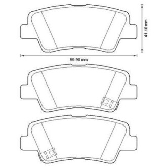 Тормозные колодки задние Hyundai Accent IV, Elantra V, Solaris, Elantra, Sonata/Kia Rio, Soul/Ssa Jurid 572629J