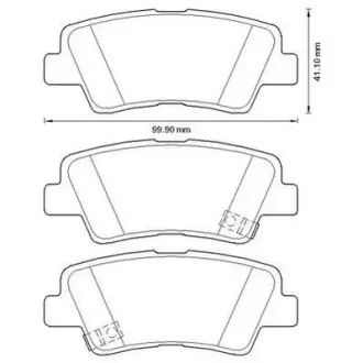 Тормозные колодки задние Hyundai Accent IV, Elantra V, Solaris, Elantra, Sonata/Kia Rio, Soul/Ssa Jurid 572629J