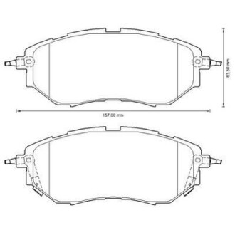 Тормозные колодки передние Subaru Legacy Outback Tribeca 2.5/3.0 03- Jurid 572638J