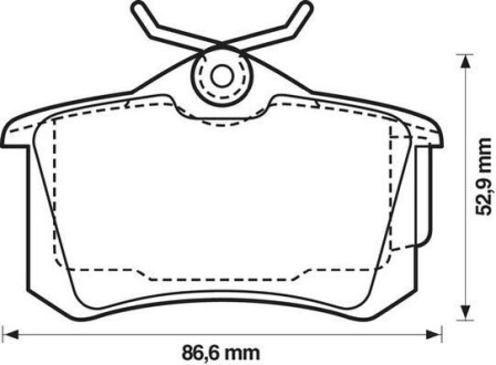 Гальмівні колодки задні Renault Clio, Espace, Fluence, Megane, Scenic Jurid 573005J