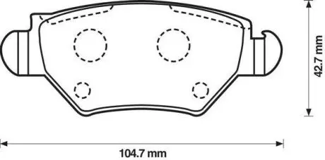 Гальмівні колодки зад. Astra G 98-05 (Bosch) Jurid 573010J