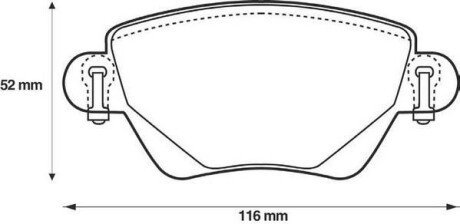 Тормозные колодки задние Ford Mondeo III / Jaguar X-Type I, II, XJ Jurid 573012J