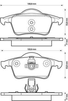 Гальмівні колодки задні Volvo S60, S70, S80, XC70, V70, C70 Jurid 573021J