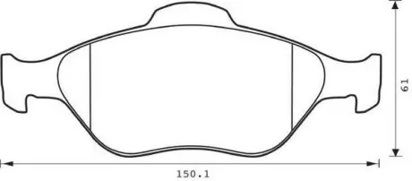 Гальмівні передні колодки Ford Fiesta, Fusion, KA, Puma / Mazda 121, 2 Jurid 573041J