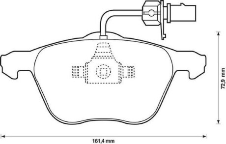 Колодки гальмові передні Ford Galaxy / Seat Alhambra / VW Sharan, Transporter Jurid 573047J