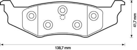 Тормозные колодки задние CHRYSLER 300M, NEON, PT CRUISER, SEBRING, VOYAGER /DODGE/LINCOLN Jurid 573069J