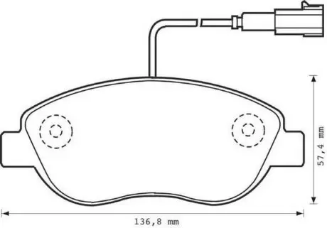 Гальмівні передні колодки Fiat Bravo, Doblo, Fiorino, Punto, Multipla, Linea, Abarth/Lancia Jurid 573075J