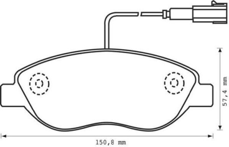 Гальмівні колодки передні Fiat Bravo, Stilo / Alfa Romeo Mito, Lancia, Delta Jurid 573076J