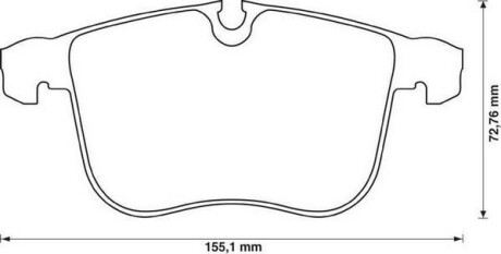 Гальмівні колодки передні Opel Vectra / Saab 9-3 / Cadillac Jurid 573090J