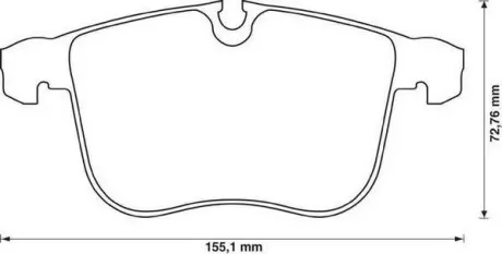 Гальмівні колодки передні Opel Vectra / Saab 9-3 / Cadillac Jurid 573090J