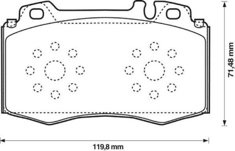 Гальмівні колодки передні Mercedes C-Class, CLK, CLS, E-Class, S-Class, SL, SLK Jurid 573092J