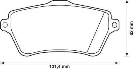 Колодки гальмові передні Renault Alaskan / Nissan Navara, NP300 / Land Rover Freelander I Jurid 573102J