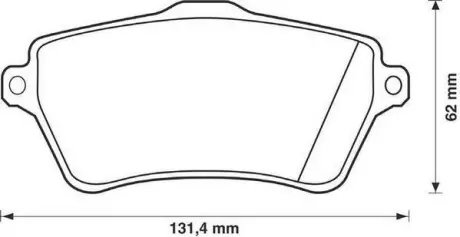 Колодки гальмові передні Renault Alaskan / Nissan Navara, NP300 / Land Rover Freelander I Jurid 573102J