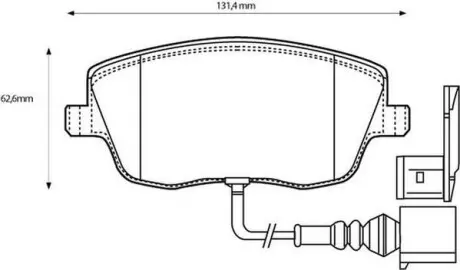 Тормозные колодки передние VW Polo Seat, Cordoba / Skoda Fabia, Roomster Jurid 573127J