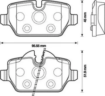 Тормозные колодки задние BMW 1-Series, 3-Series Jurid 573136J