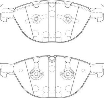 BMW Комплект гальмівних колодок 7 E65,E66 760 02- Jurid 573150JC