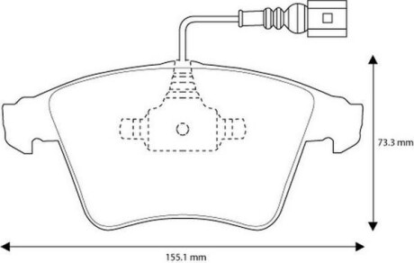 Колодки гальмові передні VW Transporter V, Multivan V Jurid 573160J