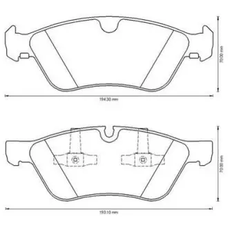 Тормозные колодки передние Mercedes E-Class (W211, S211), M-Class (W164), G-Class (W463), GL, R-Class Jurid 573175J