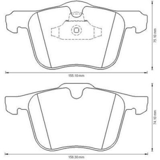 Гальмівні колодки передні Ford Galaxy, S-Max / Volvo S60, S80, V60, V70, XC70 Jurid 573179J