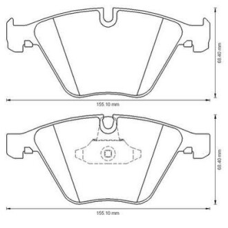 Гальмівні колодки передні BMW 3-Series, X1 Jurid 573181J