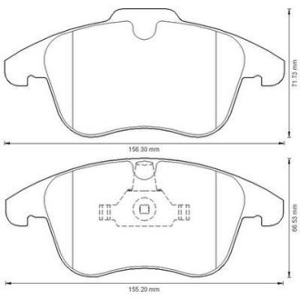 Задні гальмівні колодки Ford Galaxy, Mondeo/Land Rover Discovery/Freelander, Evoque/Volvo S60 Jurid 573201J