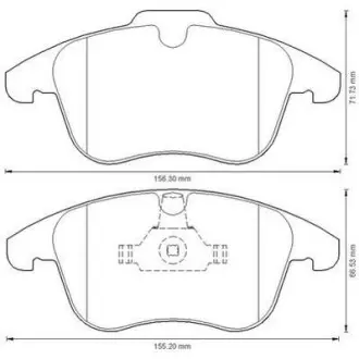 Тормозные колодки задние Ford Galaxy, Mondeo/Land Rover Discovery/Freelander, Evoque/Volvo S60 Jurid 573201J