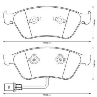 Тормозные колодки передние Audi A6, A8 Jurid 573207J