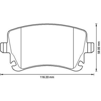 Задня гальмівна колодка VW Transporter V, Transporter VI, Multivan V Jurid 573220J