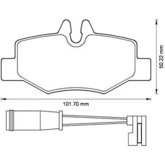 Тормозные колодки задние Mercedes Vito (W639) Jurid 573222J