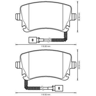 VW гальмівні колодки задн (з датчиками! Audi A4/A6/A8 04-T5 Jurid 573225J