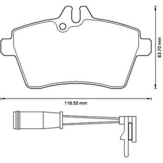 Гальмівні колодки передні Mercedes A-Class (W169) (2004->) Jurid 573226J