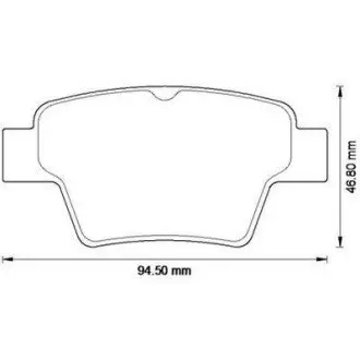 CITROEN гальмівні колодки задн.C4,Peugeot 307 (сист.BOSCH) Jurid 573235J