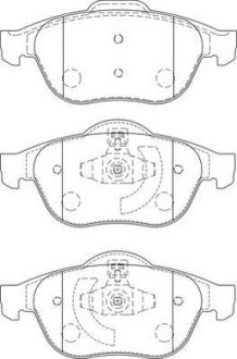 Гальмівні колодки перед. RENAULT Laguna II, Scenic II 01- Jurid 573245J