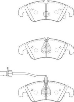 Гальмівні колодки передні Audi A4, A5, A6, A7, Q5 Jurid 573247J