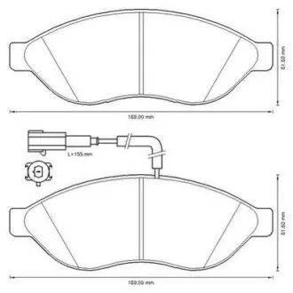 Тормозные колодки передние Peugeot Boxer / Citroen Jumper / Fiat Ducato Jurid 573260J