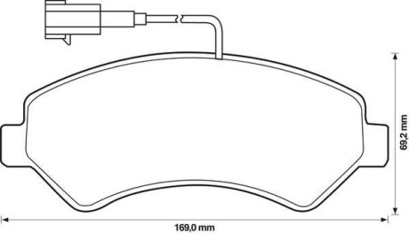 Колодки гальмові передні Citroen Jumper / Fiat Ducato / Peugeot Boxer Jurid 573261J