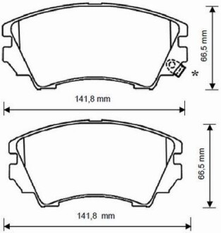 Гальмівні колодки передні Opel Astra J, Insignia A / Chevrolet Malibu, Camaro Jurid 573270J (фото 1)