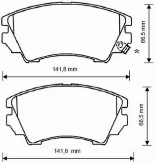 Колодки тормозные передние Opel Astra J, Insignia A / Chevrolet Malibu, Camaro Jurid 573270J