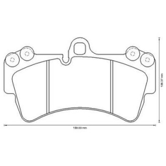 Тормозные колодки передние Porsche Cayenne / VW Touareg / Audi Q7 (2002->) Jurid 573282J