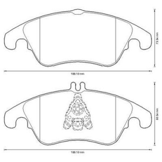 Тормозные колодки передние Mercedes C-Class (W204, S204), CLS (C218, X218), E-Class (W212, S212), SLK Jurid 573291J