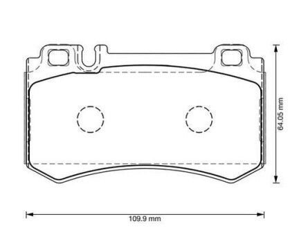 Тормозные колодки задние AMG Mercedes E-Class, S-Class, CLK, CLS, SL, SLR (2004->) Jurid 573302J