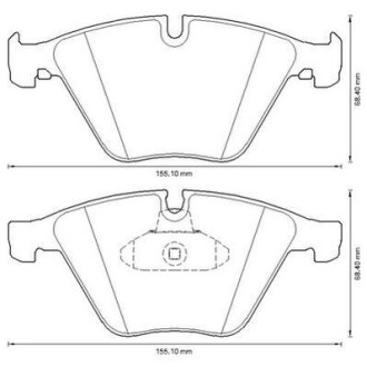 Тормозные колодки передние BMW 5-Series (F10, F11) / 6-Series (F13) / 7-Series (F01, F02, F03, F04) Jurid 573305J