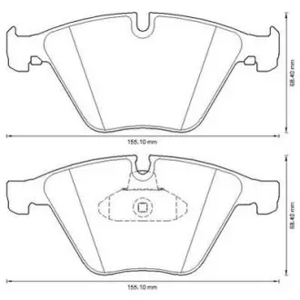 Гальмівні колодки передні BMW 5-Series (F10, F11) / 6-Series (F13) / 7-Series (F01, F02, F03, F04) Jurid 573305J