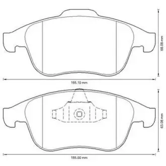 Тормозные колодки передние Renault Scenic, Megane, Laguna, Fluence Jurid 573316J